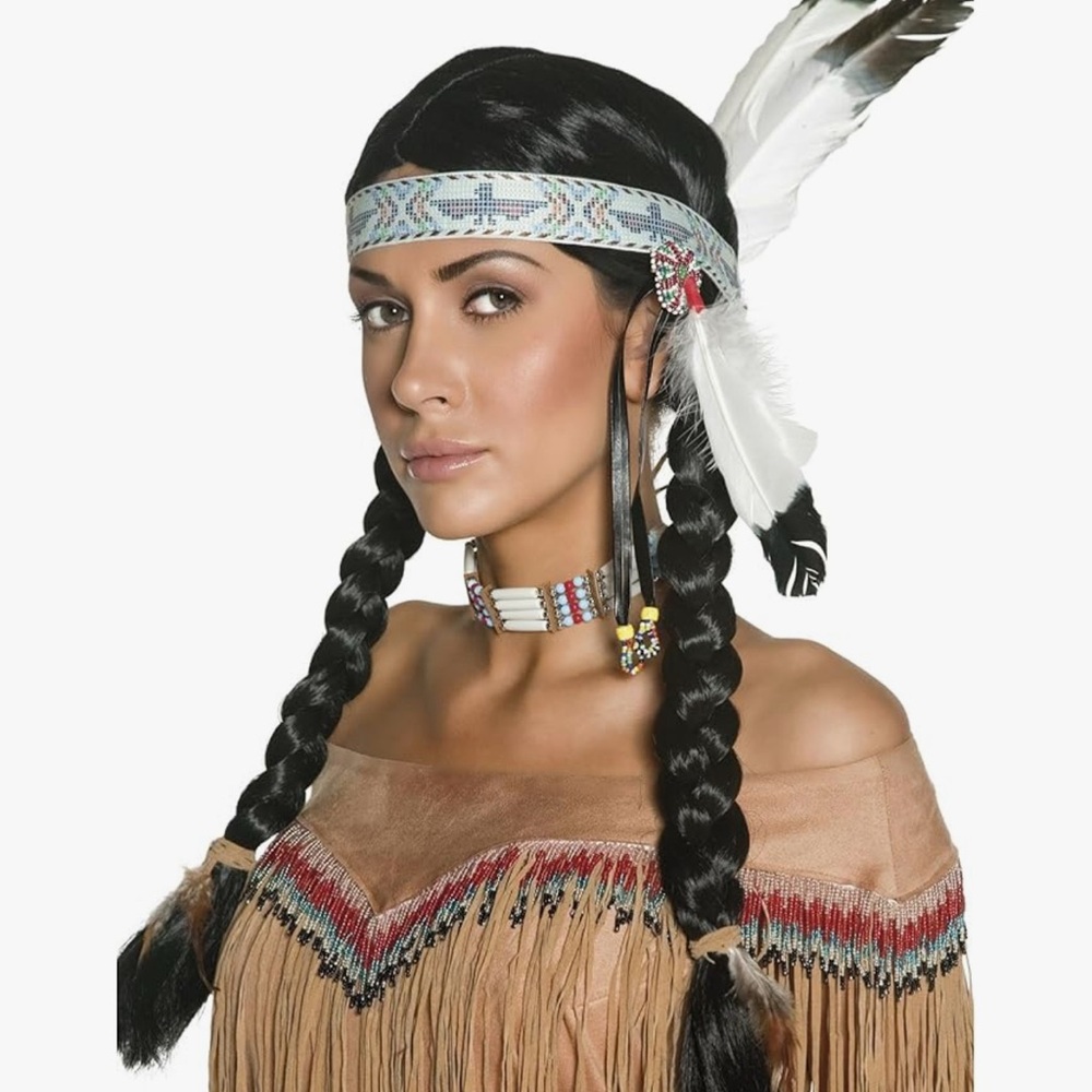 Smiffys Native American Inspired Wig - Black